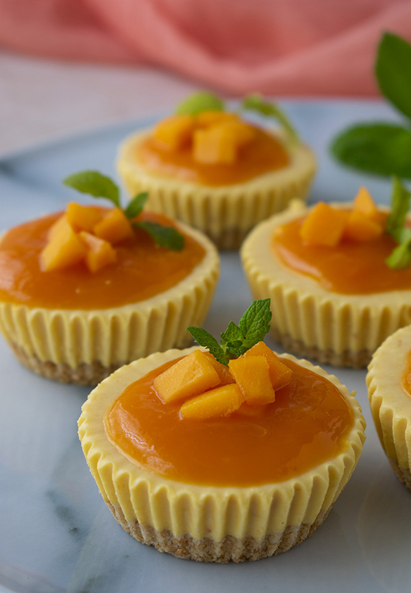 Mini cheesecake de mango